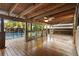This backyard deck has a view of the pool and the backyard at 1149 Doyle Rd, Deltona, FL 32725
