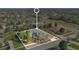 An aerial view of a home and its property lines in a quiet and charming neighborhood at 11706 Regal Ridge Ln, Clermont, FL 34711