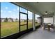 Screened patio offering picturesque backyard views, perfect for outdoor relaxation at 17052 Cercis Loop, Clermont, FL 34711