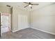 This bedroom has a ceiling fan, closet, carpet flooring and plenty of natural light at 1870 Blackwelder Rd, De Leon Springs, FL 32130