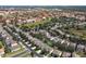 Aerial view of a residential neighborhood with mature trees and private backyard swimming pools at 2683 Manesty Ln, Kissimmee, FL 34747