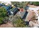 Aerial view of residential home with neutral colored exterior, asphalt roof, chimney and proximity to community walkway at 3623 S Saint Lucie Dr, Casselberry, FL 32707