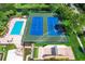 Aerial view of pool and tennis courts at community complex at 5401 Elm Ct # 303, Orlando, FL 32811