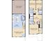 Detailed floor plan showcasing the layout of a modern townhome with a two car garage at 6400 Tabebuia Pkwy, Winter Garden, FL 34787