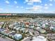 Aerial view of colorful homes in a vibrant resort community, showcasing the attractive neighborhood layout at 8086 Knee Deep Rd, Kissimmee, FL 34747