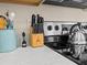 Kitchen with stainless steel appliances, knife set and countertop essentials at 8086 Knee Deep Rd, Kissimmee, FL 34747