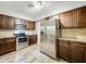 Well-equipped kitchen featuring stainless steel appliances and modern backsplash at 2805 Grassmere Ln, Orlando, FL 32808