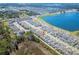 An aerial view of a neighborhood near a lake, showcasing the community and its proximity to nature at 2977 Howley Aly, St Cloud, FL 34771