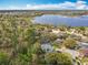 Scenic aerial view showcases homes surrounded by lush greenery under a bright blue sky at 302 Log Run Ct, Ocoee, FL 34761