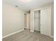 Bedroom boasts neutral walls, closet access and soft carpet at 360 Birkdale Dr, Daytona Beach, FL 32124