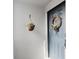 A charming entryway with a decorated blue door and hanging flower basket at 1109 Clubside Dr # 1109, Longwood, FL 32779