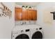 Bright laundry room featuring modern appliances and ample storage space at 1109 Clubside Dr # 1109, Longwood, FL 32779