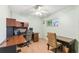 This bedroom has a ceiling fan and wood-look floors at 1126 Turner Ln, Altamonte Springs, FL 32714