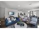 Open-concept living area featuring modern décor, wood flooring, and ample natural light at 2688 Gouda Dr, Apopka, FL 32703
