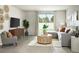 Comfortable living room with modern decor and a view of the backyard at 4002 Copperleaf Ln, Poinciana, FL 34759