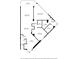 Detailed floorplan layout showing dimensions for the living room, kitchen, bedrooms, and balcony at 401 E Robinson St # 101, Orlando, FL 32801