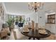 Open-concept living space featuring views, contemporary furnishings, dining area and adjacent bar at 401 E Robinson St # 101, Orlando, FL 32801
