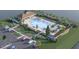 Rendering of luxurious community pool area with ample seating and lush landscaping at 5064 Tana Ter, St Cloud, FL 34772
