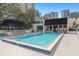 Community pool and recreation area at this residence at 530 E Central Blvd # 303, Orlando, FL 32801