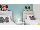 Adorable bedroom with twin beds featuring playful Disney-themed decor and bright cheerful ambiance at 8879 Geneve Ct, Kissimmee, FL 34747