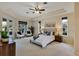 Serene main bedroom with a tray ceiling, neutral decor, and a sitting area at 1141 Sweet Heather Ln, Apopka, FL 32712