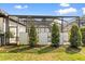 View of the backyard with enclosed pool and manicured greenery at 11521 Camden Park Dr, Windermere, FL 34786