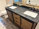 Beautiful bathroom vanity with dual sinks and plenty of storage space at 142 Long Leaf Pine Cir, Sanford, FL 32773