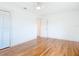 Bedroom featuring hardwood floors, and a ceiling fan at 1510 Live Oak St, New Smyrna Beach, FL 32168