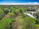 High angle shot of a property surrounded by mature trees and lush greenery at 15523 Old Cheney Hwy, Orlando, FL 32828