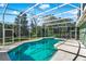 Enclosed pool area with a screened enclosure and lush greenery creating a relaxing retreat at 4537 Woodlands Village Dr, Orlando, FL 32835