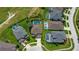 Expansive aerial view of homes featuring private pools, well-manicured lawns, and inviting outdoor spaces at 523 Higher Combe Dr, Davenport, FL 33897