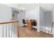 Upstairs hallway featuring desk and office space with two black chairs and natural lighting at 523 Higher Combe Dr, Davenport, FL 33897