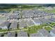 Aerial view of a neighborhood with new construction homes, street views and green spaces at 5250 Prairie Preserve Run, St Cloud, FL 34772