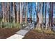 Dock access through a gate and walkway, surrounded by cypress trees, offering private waterfront living at 5524 Sail Ct, Orlando, FL 32819