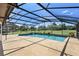 Screened-in pool with a view of the golf course, providing a serene outdoor space at 7037 Edgeworth Dr, Orlando, FL 32819