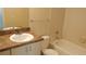 Bathroom with a sink and vanity along with a shower and bathtub combo at 1029 S Hiawassee Rd # 2414, Orlando, FL 32835