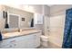 Bathroom featuring white vanity with granite countertops, tile flooring, and a shower with a tub at 12191 Sumter Dr, Orlando, FL 32824