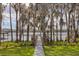 Scenic view of a private dock surrounded by lush greenery and a serene lake at 1404 Kelso Blvd, Windermere, FL 34786