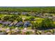 An aerial view showing the neighborhood homes, landscaping, and a view of a golf course at 1714 Golfview Dr, Kissimmee, FL 34746