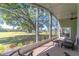 Spacious, covered patio with large screened windows that overlook the golf course at 1714 Golfview Dr, Kissimmee, FL 34746