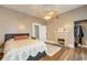 Bedroom with closet and brick fireplace at 3512 Central Ave, Coleman, FL 33521