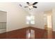 Bedroom with ceiling fan, lots of light, and hardwood floors at 559 Northbridge Dr, Altamonte Springs, FL 32714
