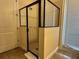 This bathroom is equipped with a glass shower at 7668 Wilmington Loop, Kissimmee, FL 34747