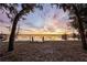 Picturesque sunset view over the lake, framed by Spanish moss-draped trees, and dock at 10301 Us Highway 27 # 114, Clermont, FL 34711