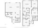 Detailed floor plan showcasing room dimensions for the first and second floors at 1411 Pacific Rd, Poinciana, FL 34759