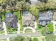 Aerial view showcasing a large house with pool and well-maintained grounds at 1554 Eagle Nest Cir, Winter Springs, FL 32708