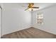 Bedroom featuring carpet flooring, a window with blinds, and a ceiling fan at 2913 Ashford Park Pl, Oviedo, FL 32765