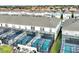 Aerial view of modern homes, each with private screened-in pool areas at 3974 Lana Ave, Davenport, FL 33897