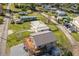 An aerial view highlights houses with spacious yards, decks and ample parking space at 9400 Ne 307Th Ct, Fort Mc Coy, FL 32134