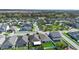 Aerial view of a residential neighborhood featuring well-maintained homes and landscaping at 1714 Leatherback Ln, St Cloud, FL 34771